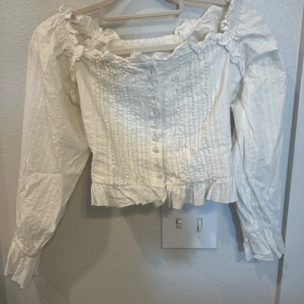 Off-Shoulder Ruffle Corset Top - Picture 4 of 6